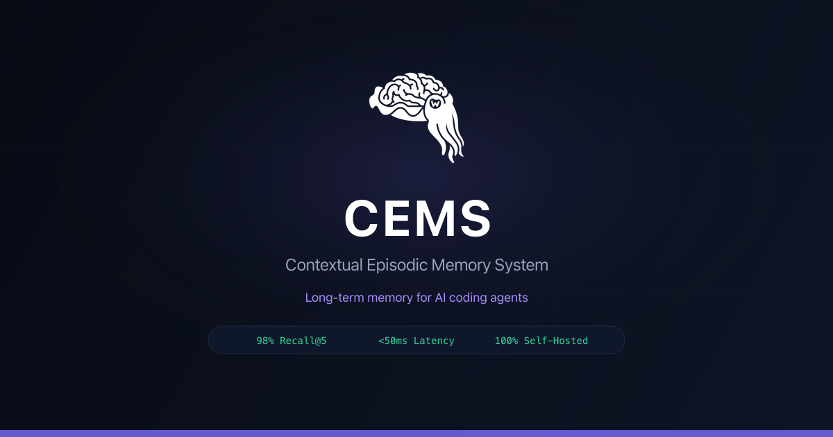 CEMS — Persistent Memory for AI Coding Assistants